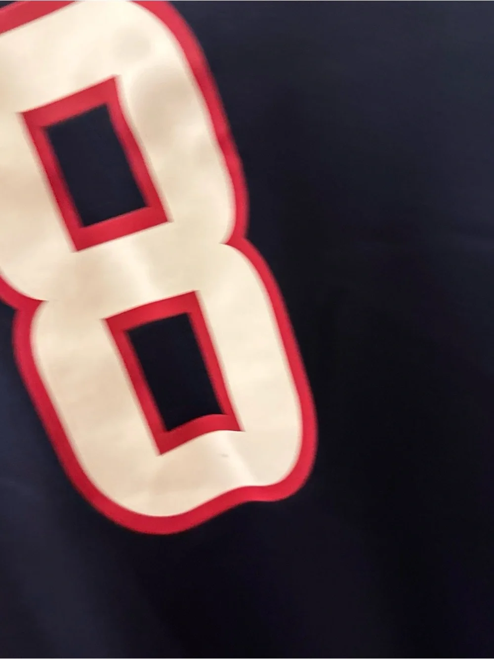 Men's Navy Blue and Red Football Jersey - Schaub #8